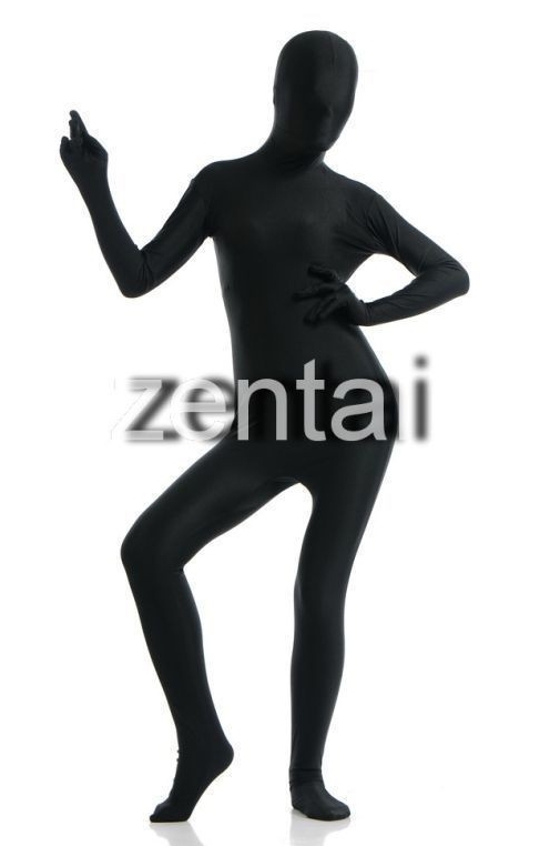 全身タイツ 黒 男性女性兼用 2XLサイズ ゼンタイ コスプレ ZENTAI レオタード ボディースーツ 仮装 イベント コスチューム 戦隊