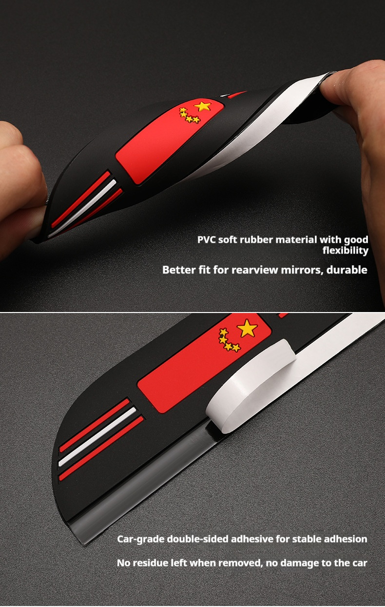 Pincuttee side mirror rain guards - black sport style, universal fit adhesive visors